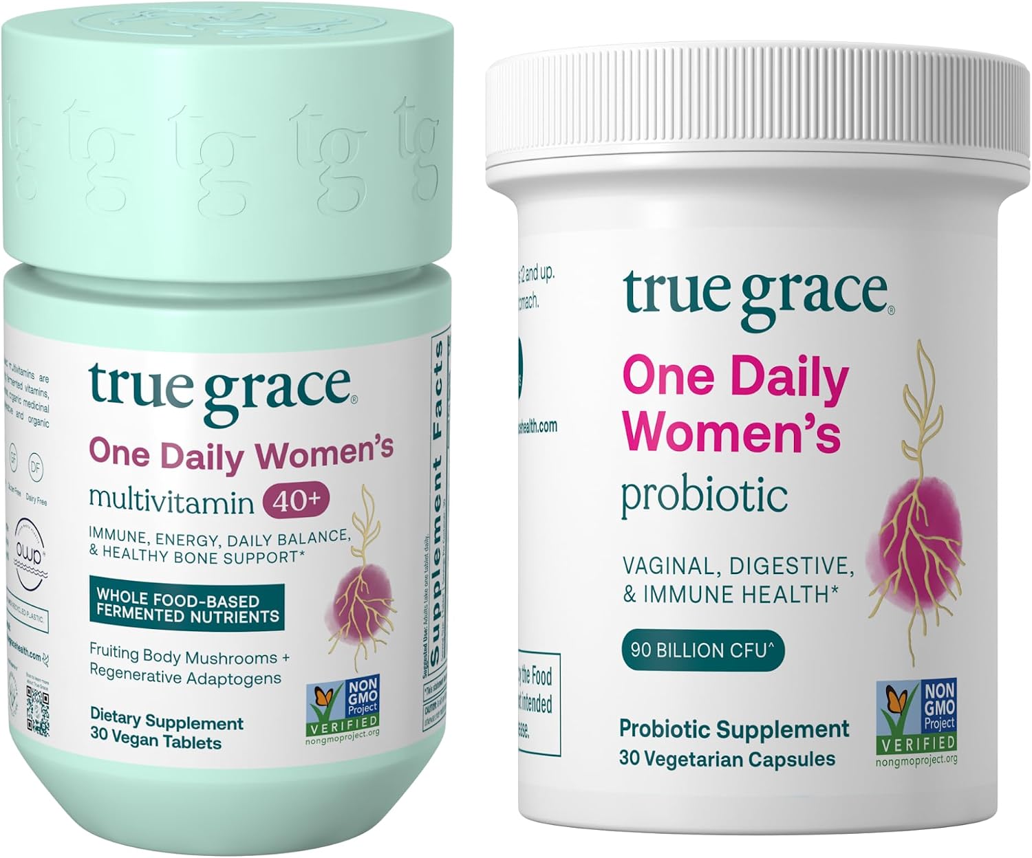 True Grace One Daily Women’s Multivitamin 40+ & Probiotic Bundle - 30-Day Supply - görsel 1
