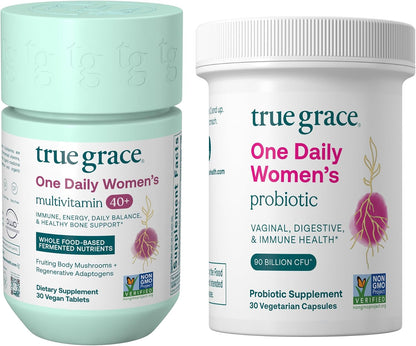True Grace One Daily Women’s Multivitamin 40+ & Probiotic Bundle - 30-Day Supply
