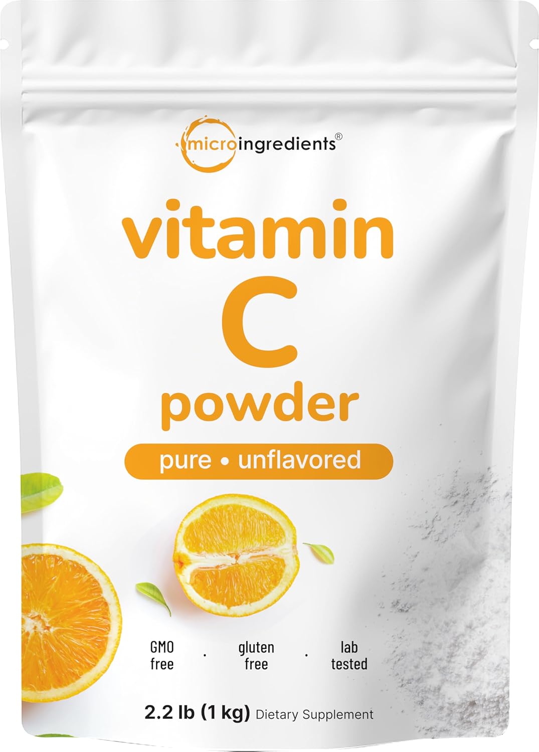Micro Ingredients Pure Vitamin C Powder (1 kg) - Unflavoured Ascorbic Acid Supplement - görsel 1