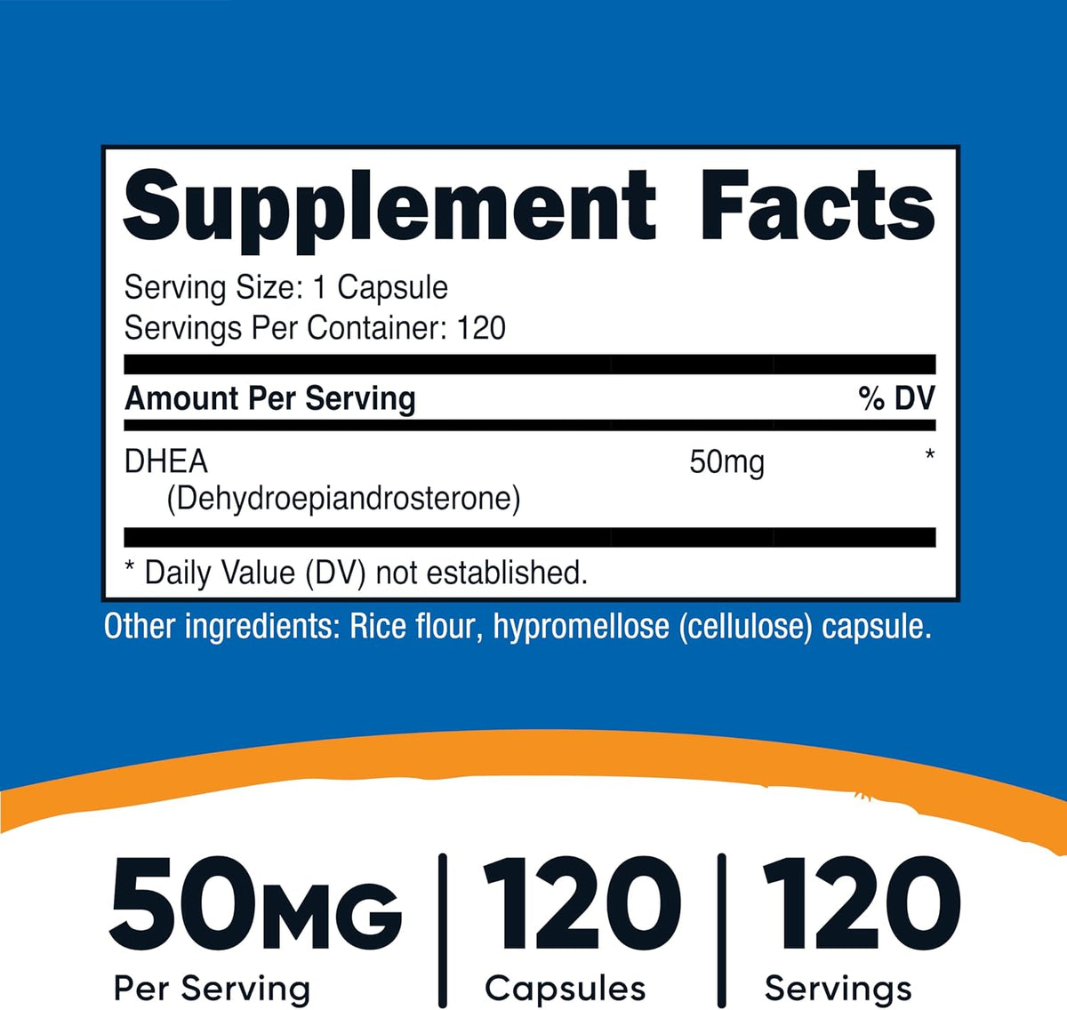 Nutricost DHEA 50 mg, 120 Capsules - görsel 2