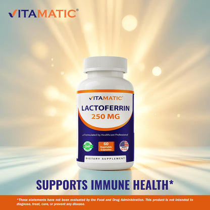 Vitamatic Lactoferrin 250mg – 60 Vegetable Capsules