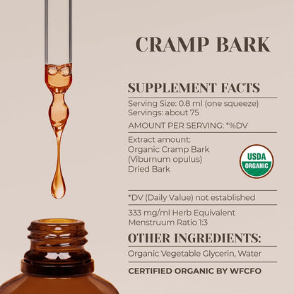 Cramp Bark Alcohol-Free Natural Tincture Extract – 60ml