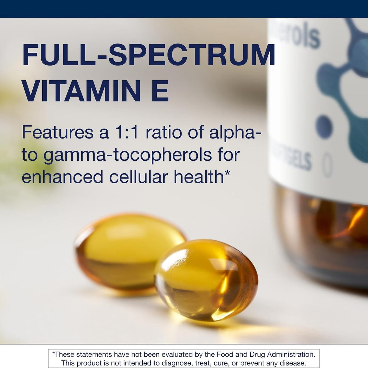 Metagenics Vitamin E Mixed Tocopherols - High Potency Antioxidant Supplement with Alpha & Gamma Tocopherols - Supports Heart, Immune & Cellular Health - Non-GMO, Gluten-Free - 60 Softgels - görsel 3