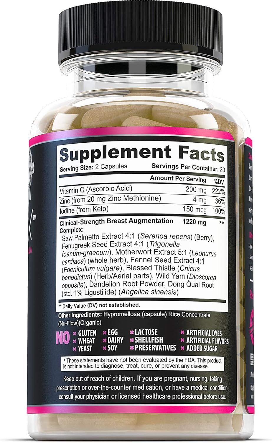 Curvinexx Natural Breast Toning and Firming Supplement (3 Bottles) - görsel 4