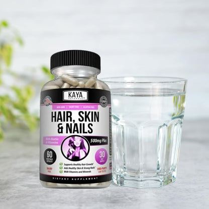 Kaya Naturals Hair, Skin & Nail Capsules – Biotin, Vitamin D, B12, A, Folic Acid Food Supplement – Image 7