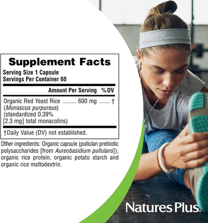 NaturesPlus Source of Life Garden Red Yeast Rice – 60 Capsules