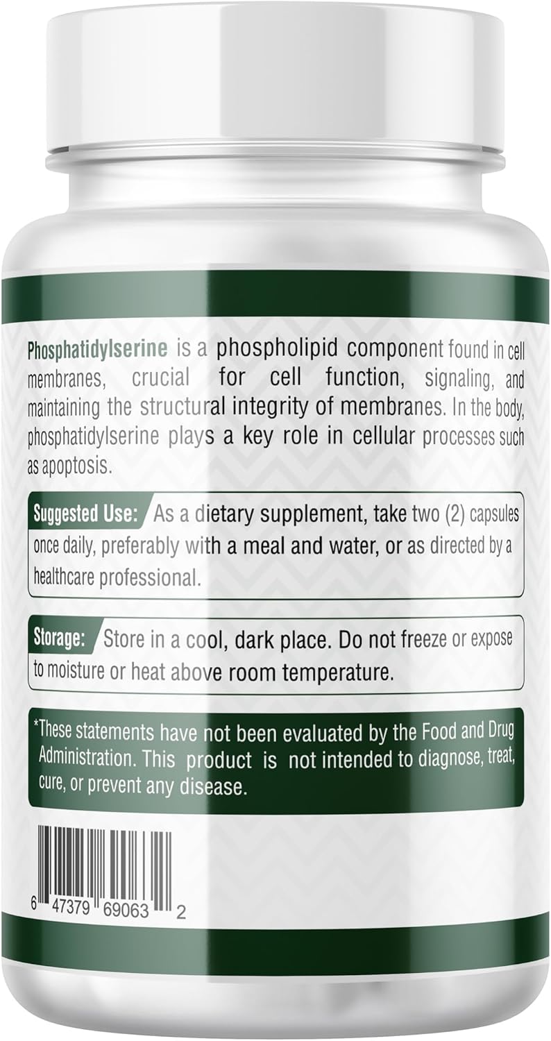 Probase Nutrition Phosphatidylserine 300mg Food Supplement for Cognitive Function - 120 Capsules - görsel 2