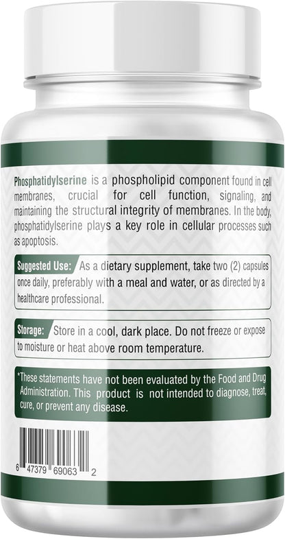 Probase Nutrition Phosphatidylserine 300mg Food Supplement for Cognitive Function - 120 Capsules