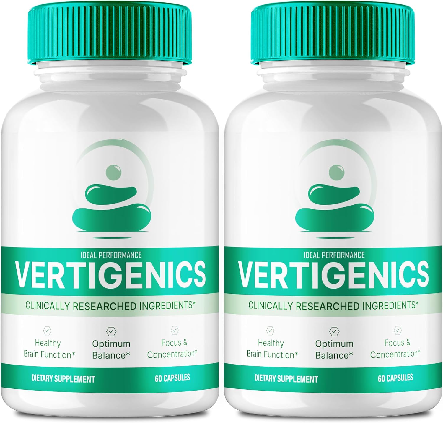 Vertigenics Brain Supplements for Memory and Focus Capsules, Vertigenics Advanced Formula Brain Health Support - Maximum Strength Nootropics Verti Genics All Natural Support Reviews (2 Pack) - görsel 1