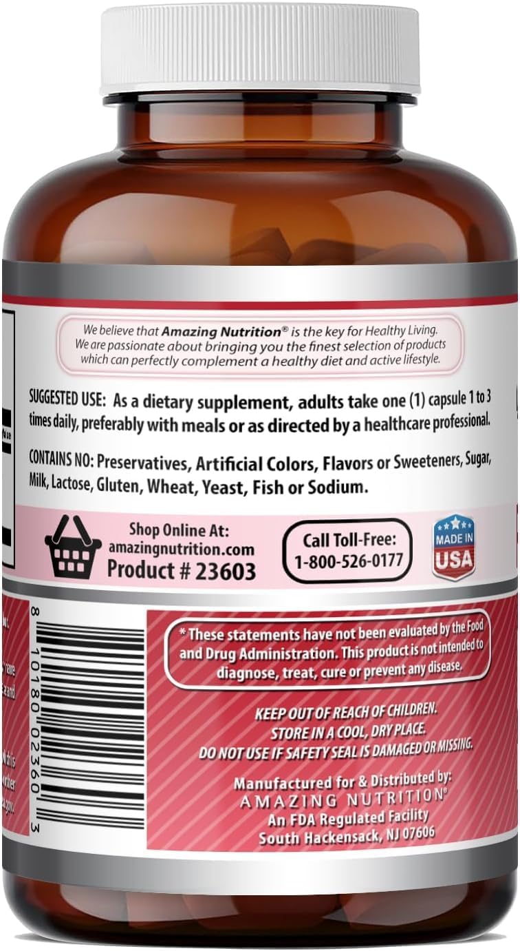 Amazing Formulae Red Clover 430 mg Capsules, 180 Capsules (3-Pack) - görsel 4