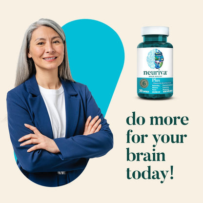 NEURIVA Plus Brain Supplement for Memory, Focus and Concentration