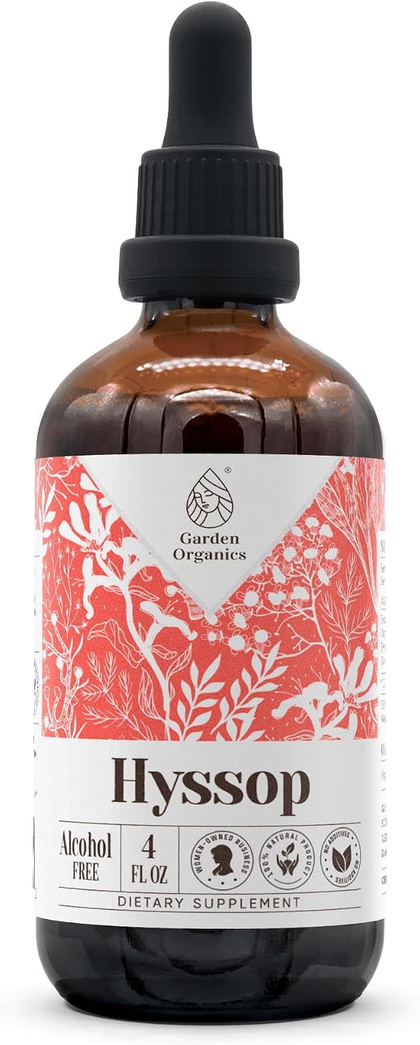 Hyssop Alcohol-Free Natural Tincture Extract - Immune Support - 118 ml - görsel 1