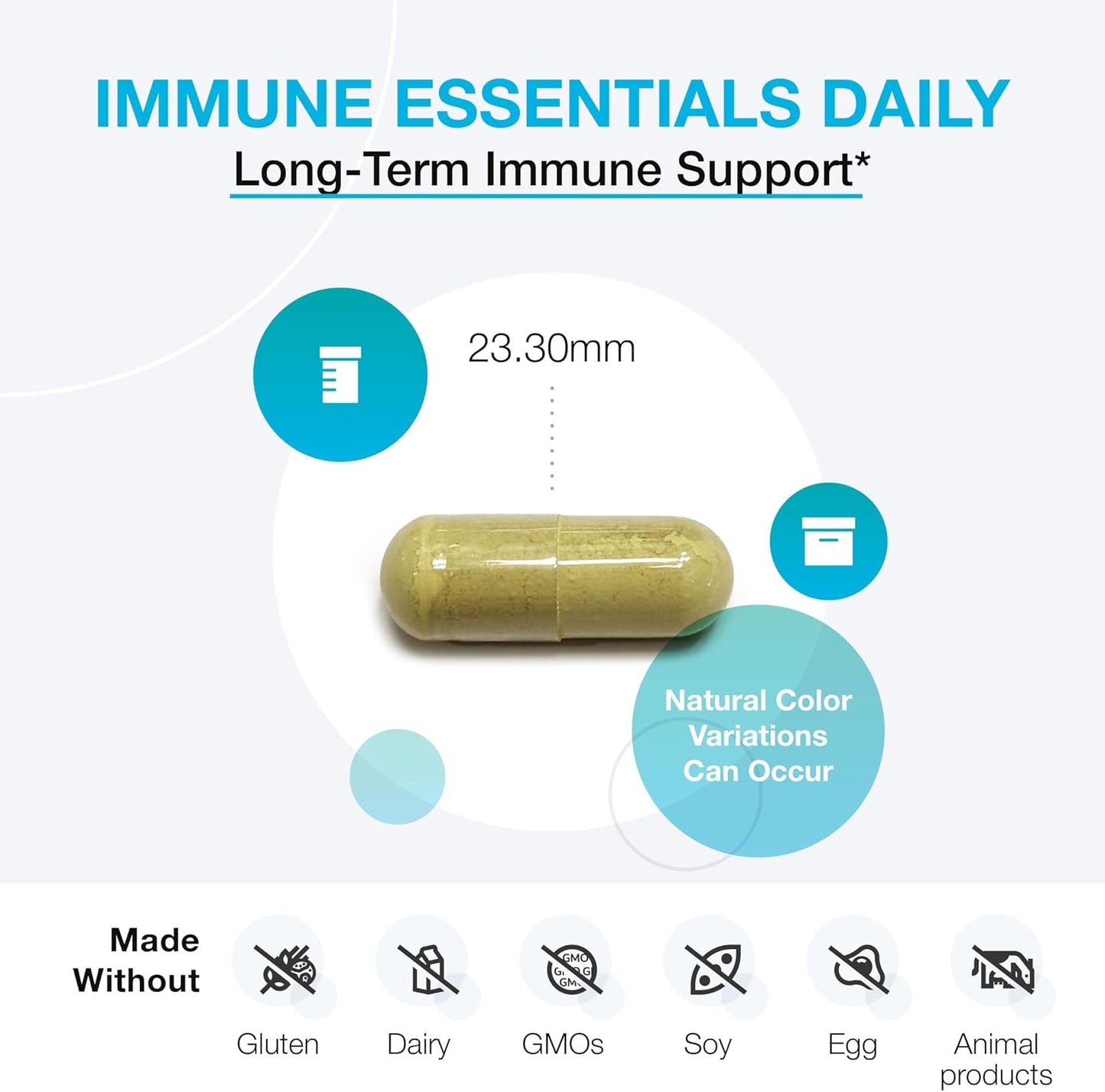 XYMOGEN Immune Essentials Daily - Vitamin C, Zinc & Quercetin - 120 Capsules - görsel 3