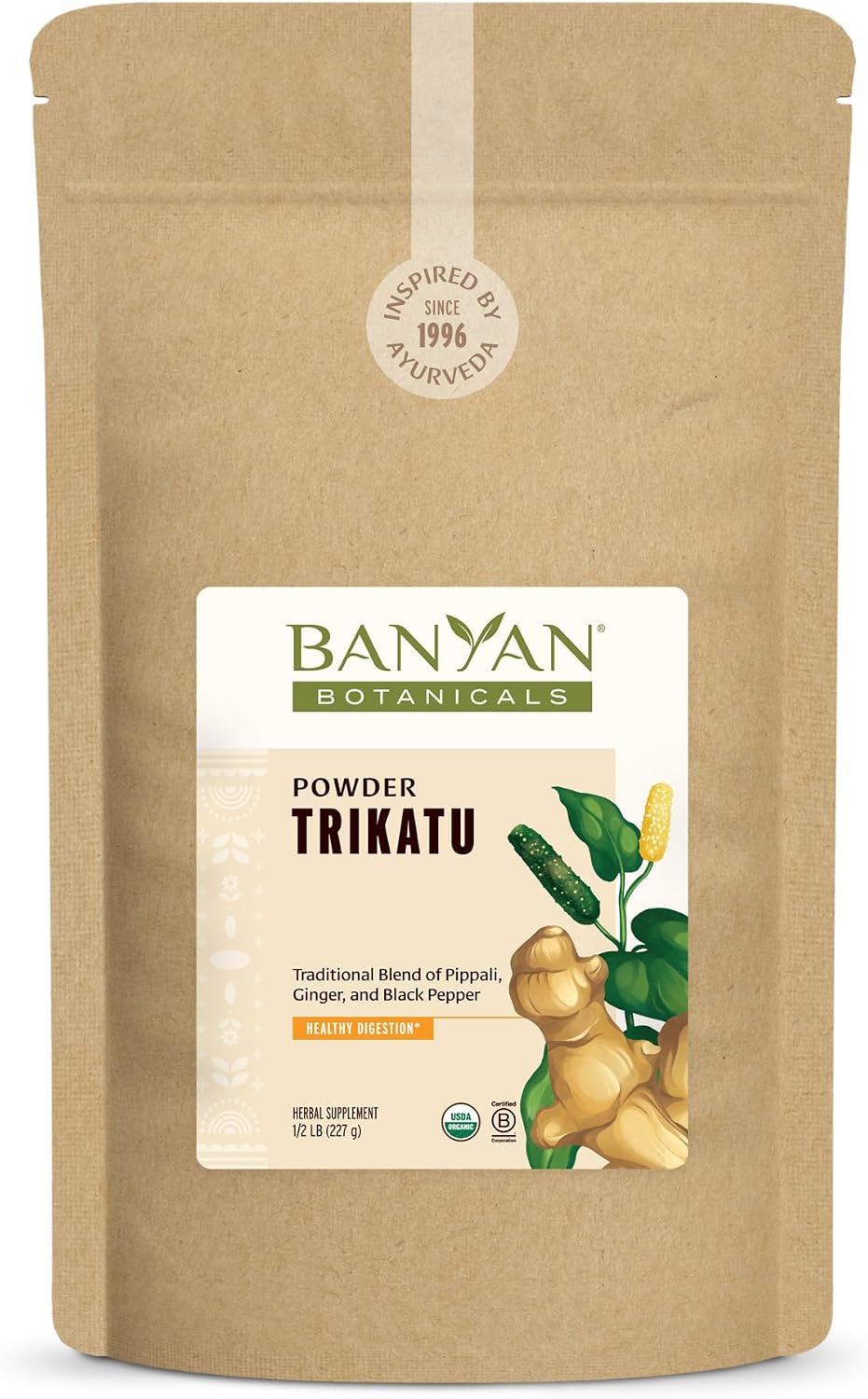 Banyan Botanicals Trikatu Powder, USDA Organic, 227 g - görsel 1