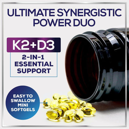 Hello Lovely! Vitamin D3 5000 IU with K2 MK-7 - 240 Soft Capsules