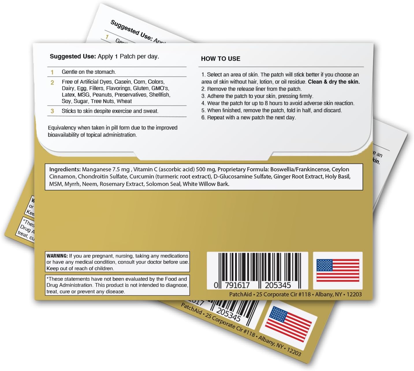 PatchAid Glucosamine and Chondroitin Topical Patch, 30-Day Supply - görsel 3