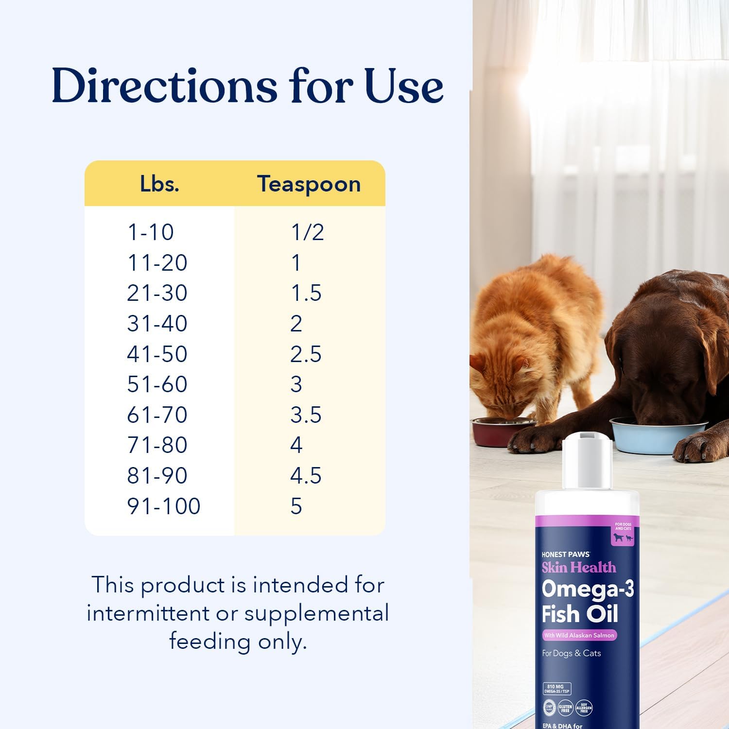 Salmon Oil for Dogs & Cats – Omega-3 Fish Oil Supplement for Skin, Coat, Joint & Heart Health – Natural, Sustainably Sourced Wild Alaskan Salmon, 473 ml - görsel 5