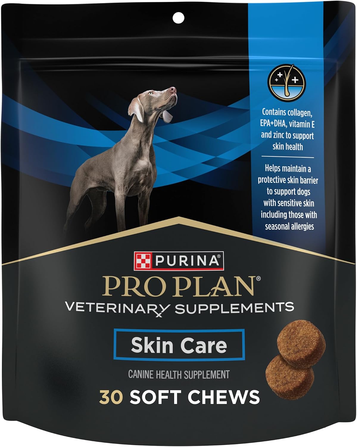 Purina Pro Plan Veterinary Supplements Skin Care Dog Chews with Omega-3 Fish Oil, EPA and DHA - görsel 1