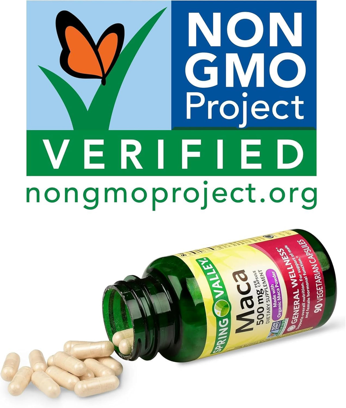 Spring Valley Organic Maca Root 500mg Capsules - Traditional Superfood for Vitality - görsel 6