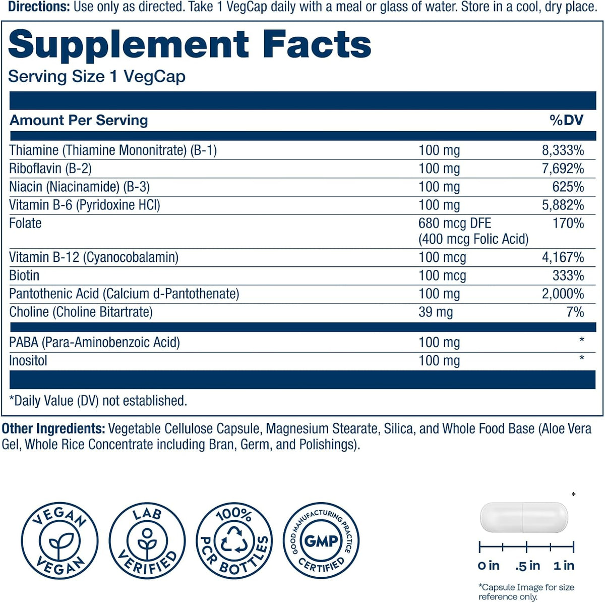Solaray B-Complex 100 - 250 Capsules - görsel 2