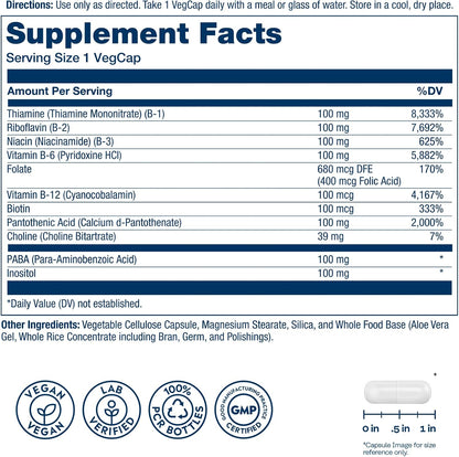 Solaray B-Complex 100 - 250 Capsules