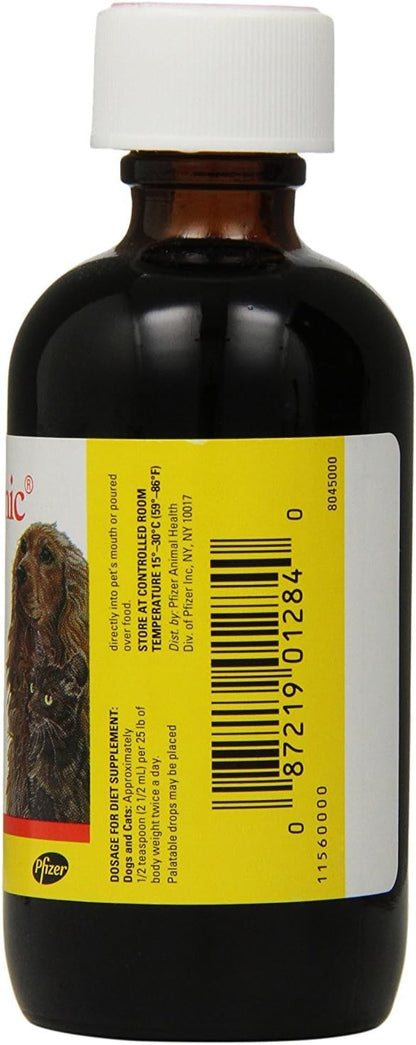 Pet Tinic Liquid Supplement for Dogs - Iron, B-Vitamins, and Amino Acids - 118 ml (2 Pack)