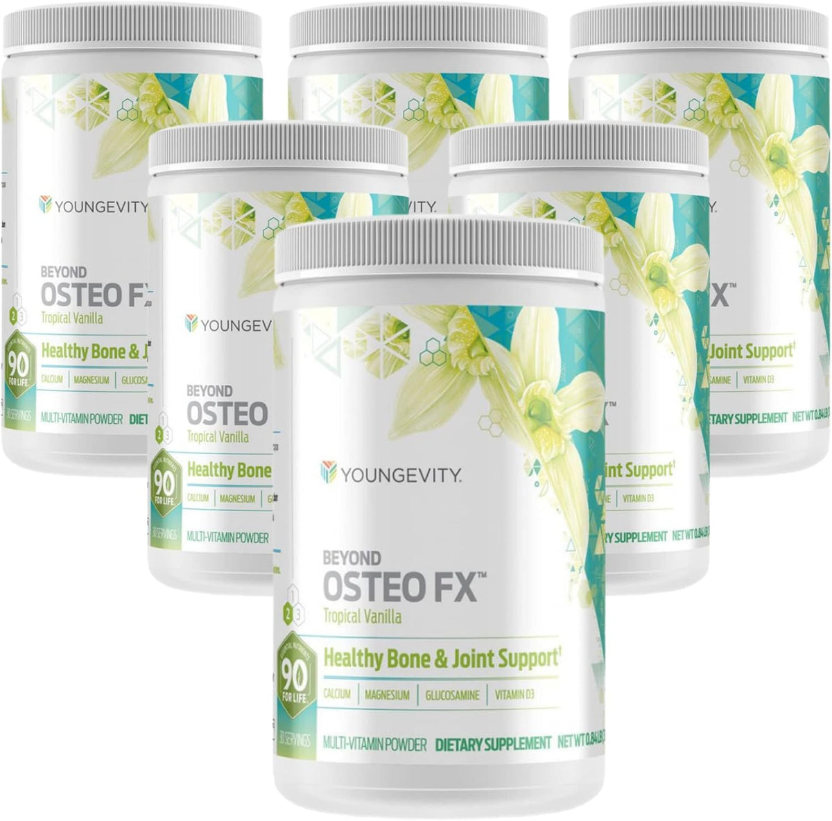 Youngevity Beyond Osteo FX – Tropical Vanilla – Bone Support Multivitamin Powder (30 Servings, 2 Canisters) - görsel 9