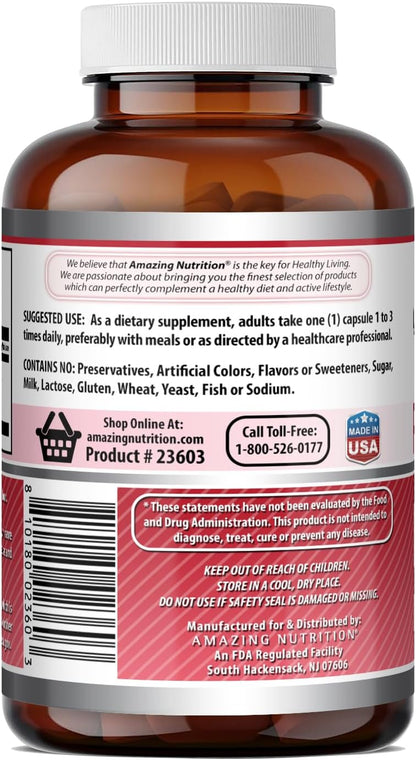 Amazing Formulae Red Clover 430 mg Supplement - Non-GMO, Gluten-Free - 180 Capsules