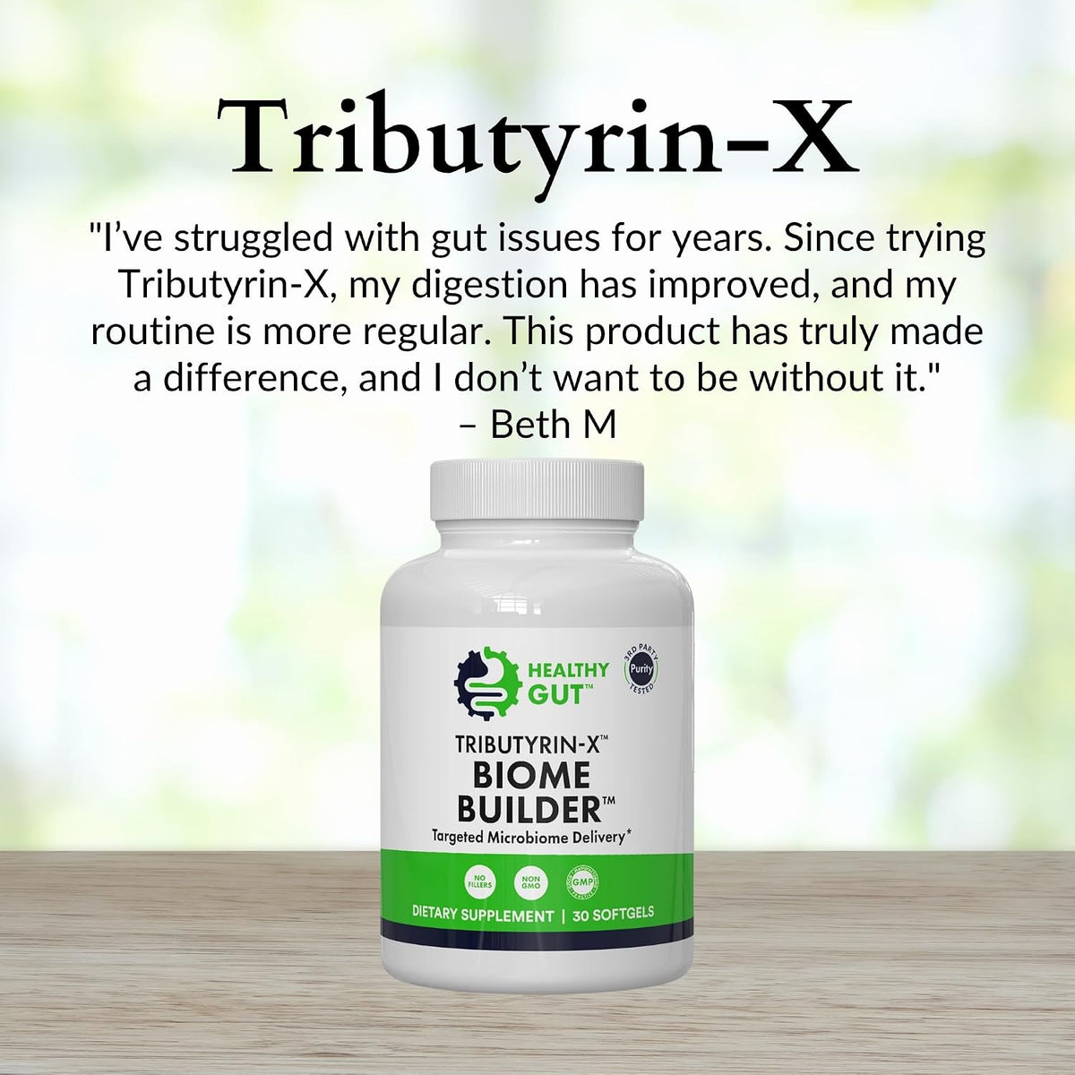 Healthy Gut Tributyrin-X | Most Bioavailable Butyrate Postbiotic for Gut Health & Leaky Gut Support | 99% Pure with Zero Odour | 30 Soft gel capsules - görsel 8