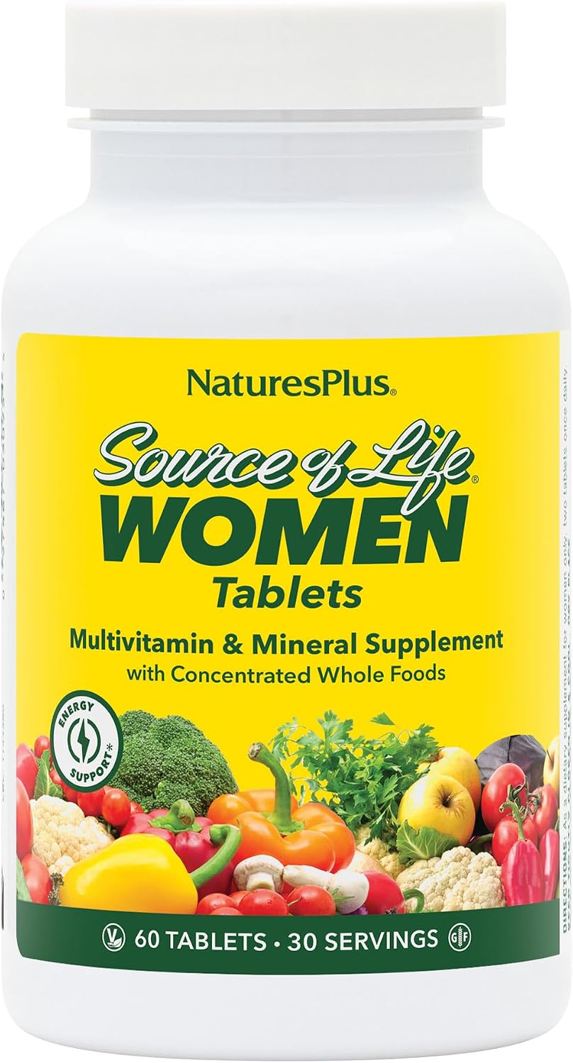 Nature's Plus Source of Life Women - Whole Food Multivitamin with Iron & Lutein - 60 Tablets - görsel 1