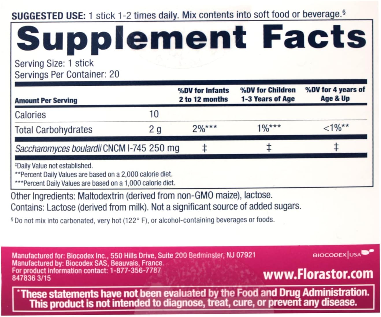 Florastor Kids (250 mg) 20 Sachets - görsel 2