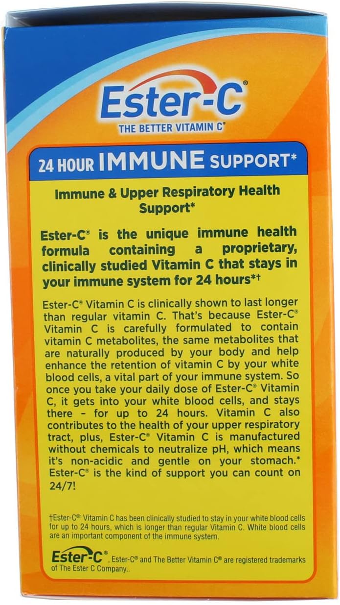 Nature's Bounty Ester-C Vitamin C, Long-Lasting Immune Support, High Strength, 1000 mg, 90 Vegetarian Coated Tablets - görsel 4