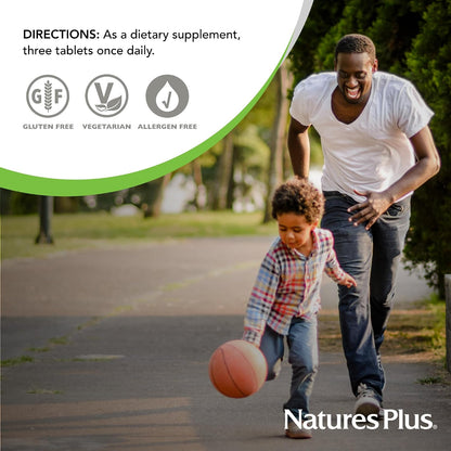 NaturesPlus Source of Life No Iron - 180 Tablets - Multivitamin & Mineral Supplement with Vitamin D3 - Supports Natural Energy & Wellbeing - Gluten Free, Vegetarian - 60 Servings