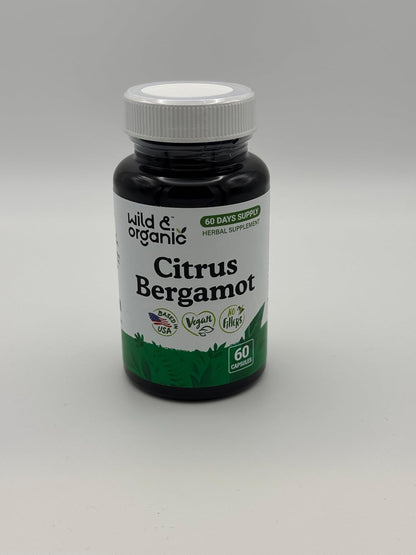 Wild & Organic Citrus Bergamot Capsules - Antioxidant & Overall Wellness Support - 60 Capsules