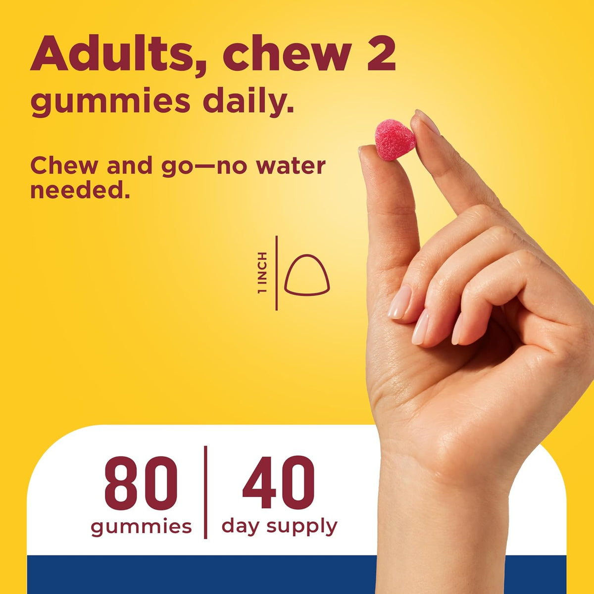 Nature Made Men's Multivitamin Gummies with Omega-3 – 80 Gummies (40-Day Supply) - görsel 6
