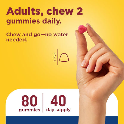 Nature Made Men's Multivitamin Gummies with Omega-3 – 80 Gummies (40-Day Supply)