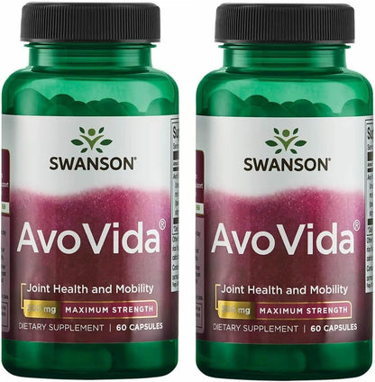 Swanson AvoVida Joint Health Food Supplement - Avocado & Soya Phytosterols, 60 Capsules (2 Pack)