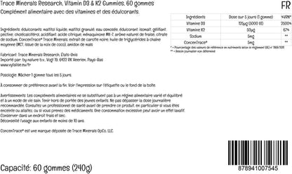 Vitamin D3 + K2 Gummies - Bio-available Vitamin Blend for Bone, Heart & Immune System Support - High-Potency - Plant-Based - Gluten-Free & Vegan - Strawberry - 60 Servings