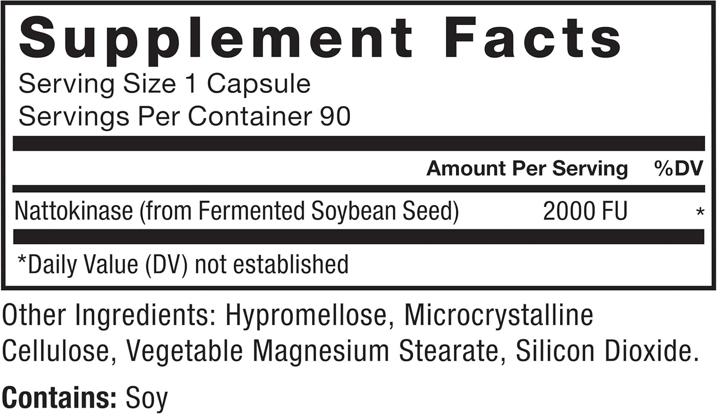 Force Factor Nattokinase 2000 FU, Heart Health & Blood Circulation Support, Non-GMO, Vegan, 90 Veg Capsules - görsel 6