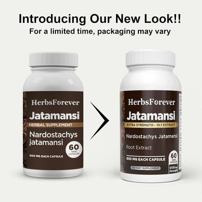Jatamansi Capsules - Nardostachys Jatamansi Herbal Supplement for Relaxation and Hair Wellness - 60 Vegan Capsules (800 mg each)