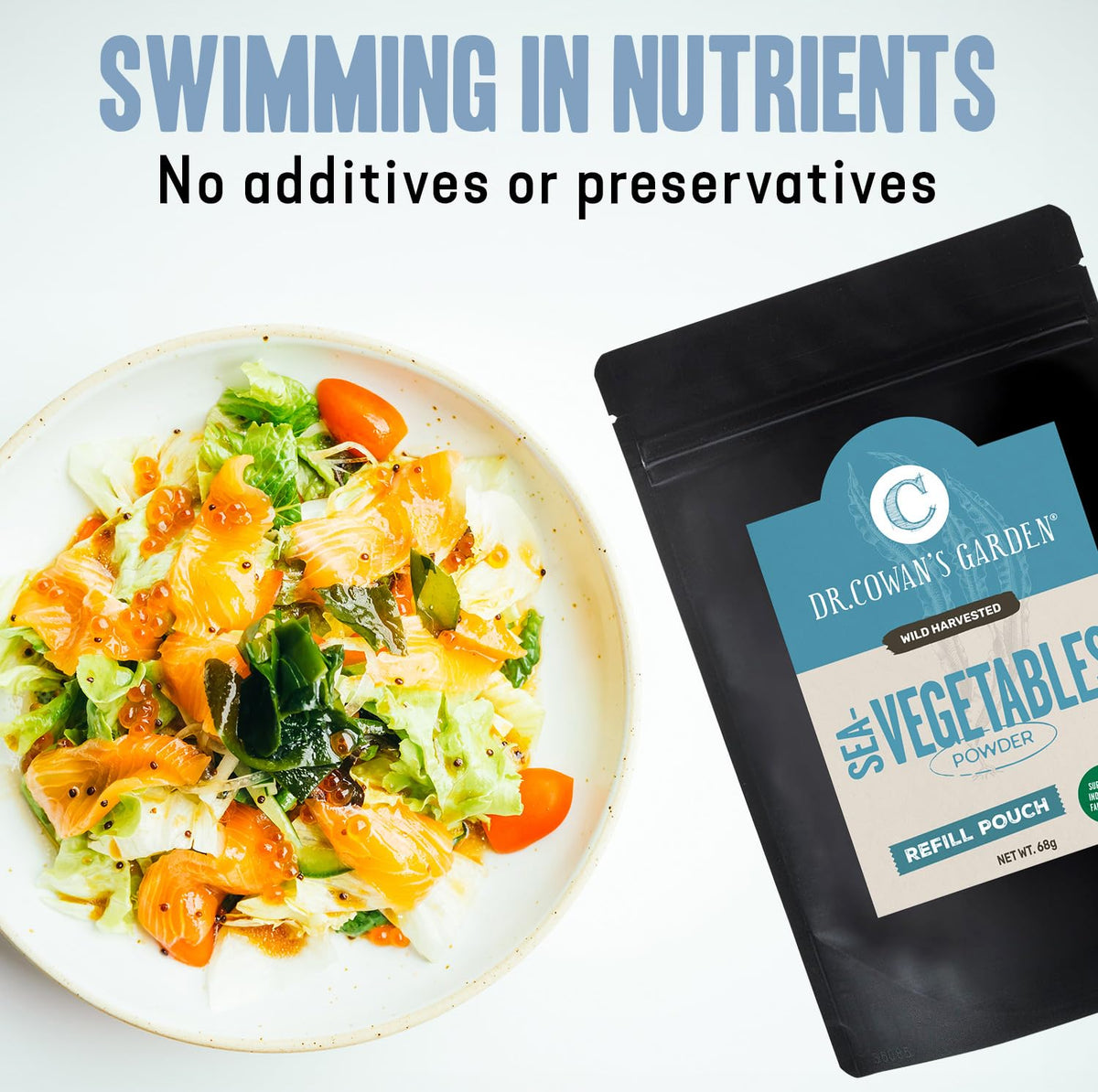 Dr. Cowan’s Garden Sea Vegetable – Pure Seaweed Powder Blend, Wild Harvested Atlantic Dulse, Wakame & Kelp – 20 Servings - görsel 3