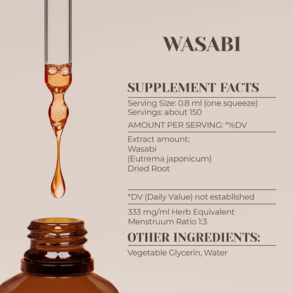 Wasabi Alcohol-Free Natural Tincture Extract, Immune System Support, 118 ml