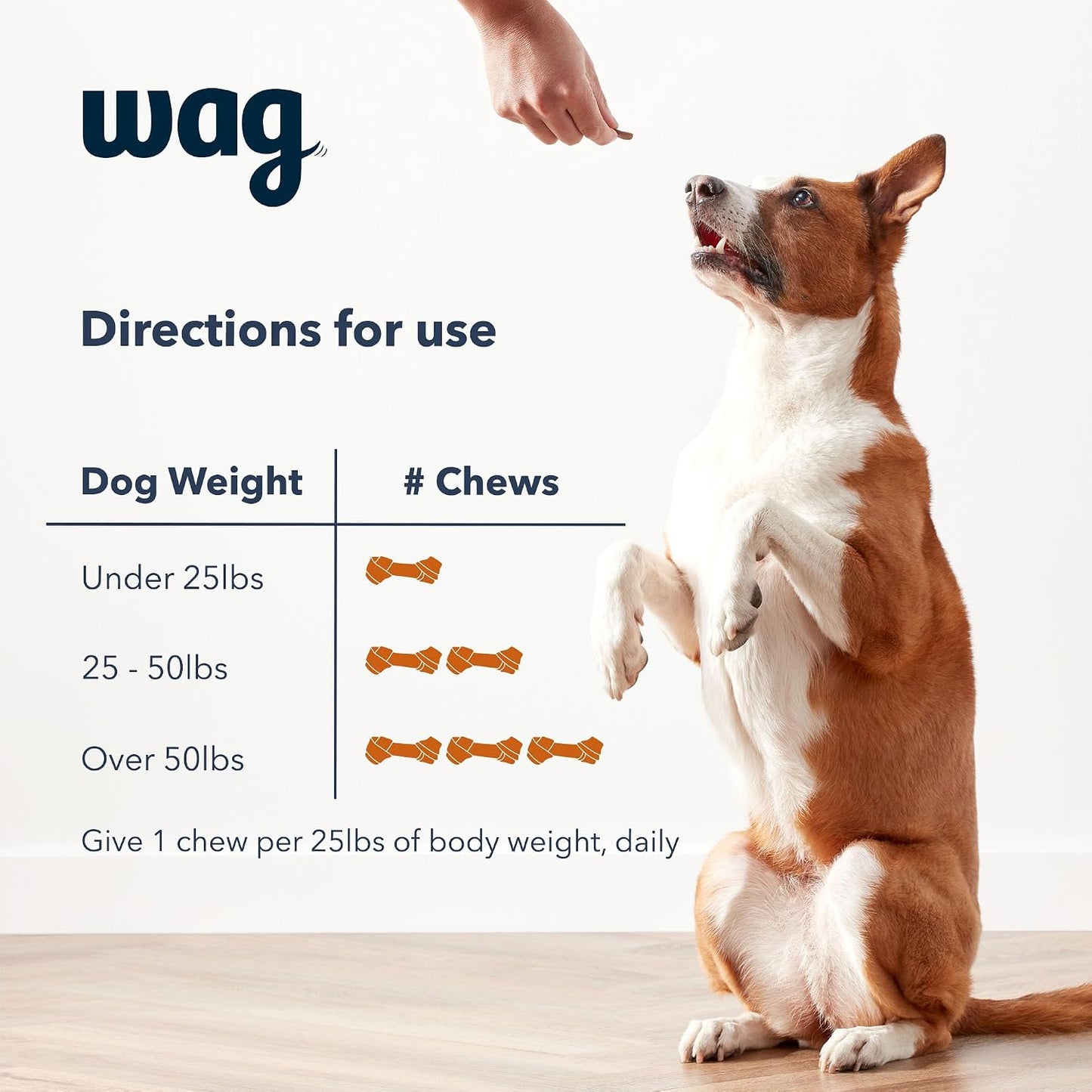 Wag Probiotic Supplement Daily Chews for Dogs – Digestive & Gut Health Support – Natural Duck Flavour, 90 Count - görsel 4