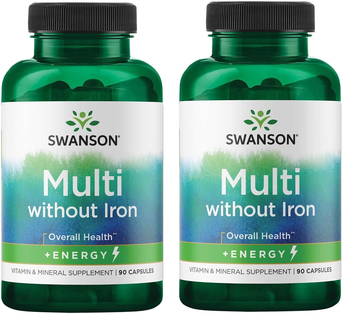 Swanson Active One Multivitamin Without Iron 90 Capsules (2 Pack) - görsel 1