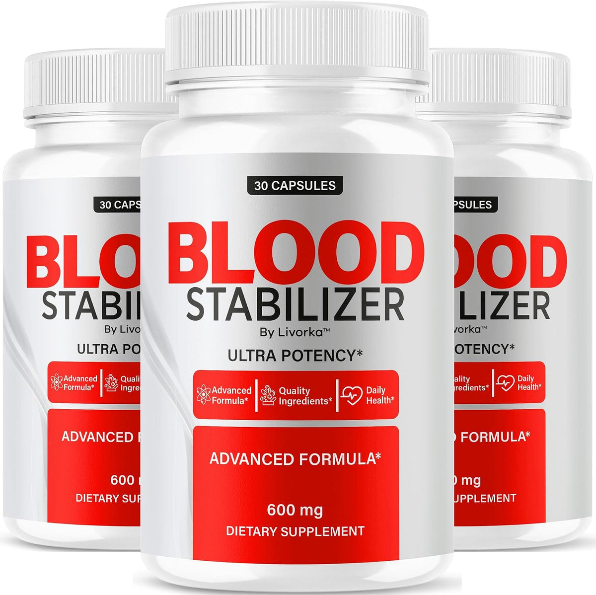 (3 Pack) Blood Stabilizer Supplement - Original Blood Stabilizer Advanced Blood Formula Capsules, BloodStabilizer All Natures Pills - Maximum Strength, Premium Vitamin, 90 Capsules for 3 Months - görsel 1