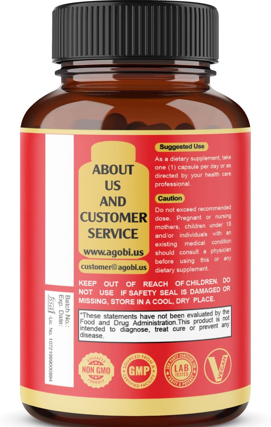 agobi Maca Root Capsules - 7-in-1 Herbal Blend for Energy and Mood, 90 Vegan Capsules (3-Month Supply) - görsel 8