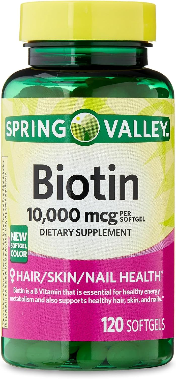 IKJ Biotin Hair, Skin and Nails Food Supplement Softgels, 10,000 mcg, 120 Softgels - görsel 1