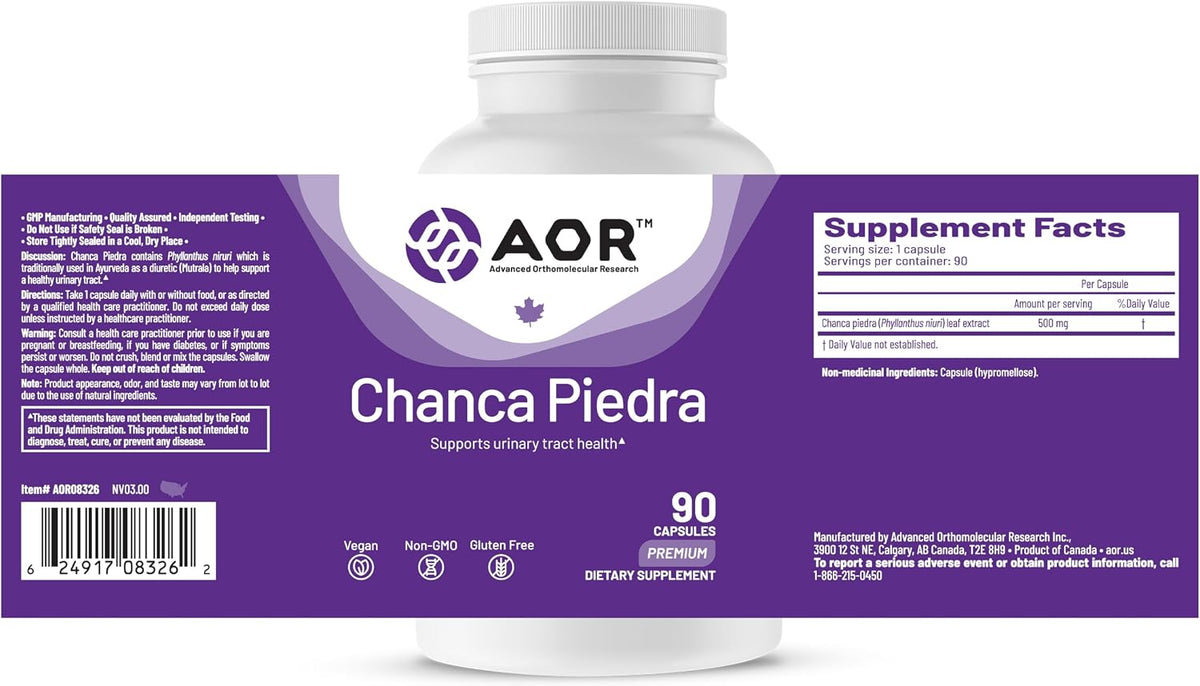 AOR Chanca Piedra 500mg – 90 Vegan Capsules - görsel 9