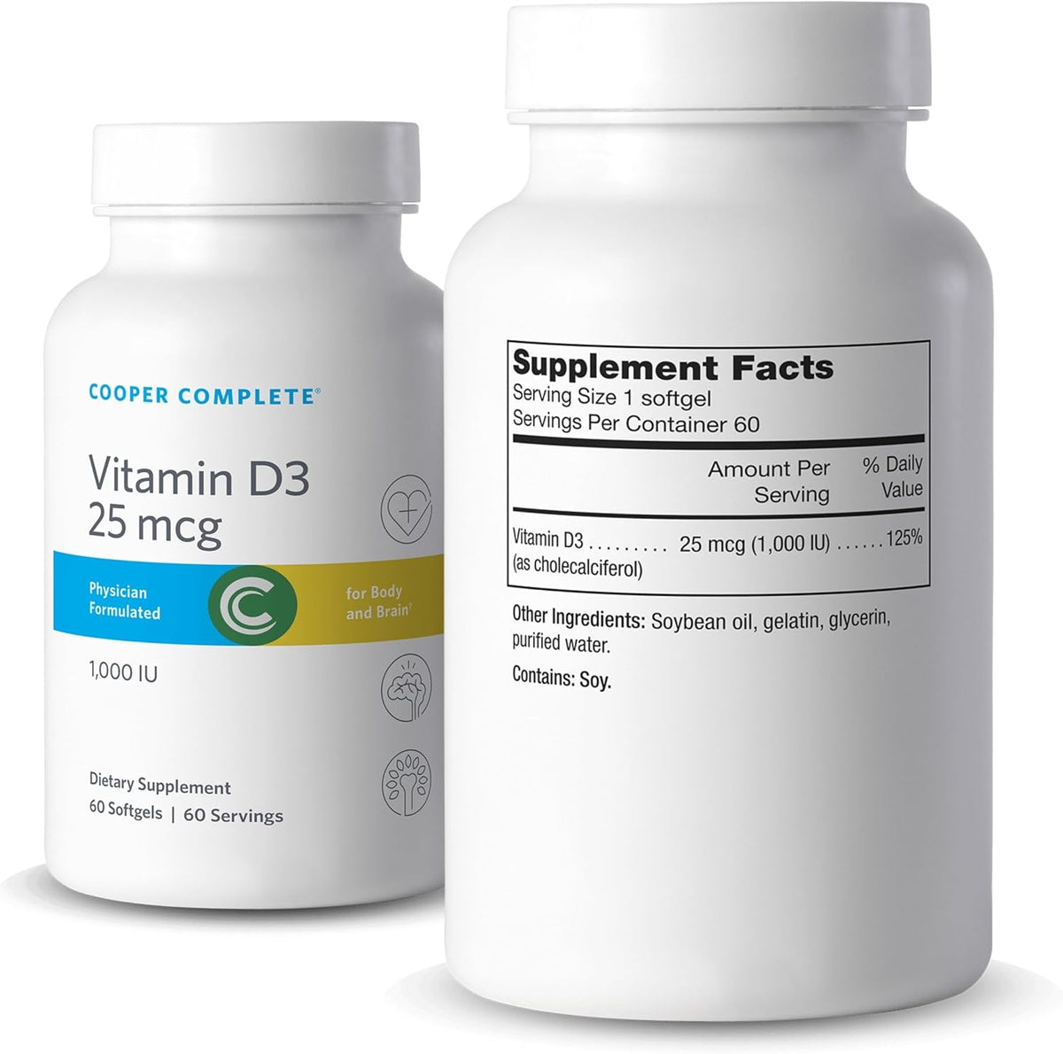 Cooper Complete Vitamin D3 25 mcg (1000 IU) - 60 Softgels - görsel 2