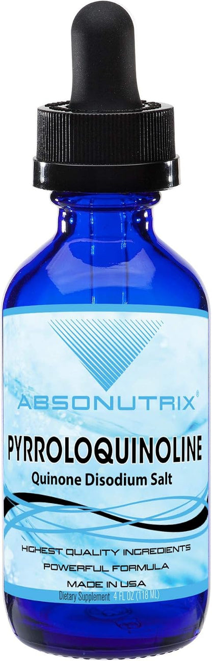 Absonutrix Pyrroloquinoline Quinone (PQQ) Disodium Salt 20mg Liquid Drops, 4 fl oz (118 ml)